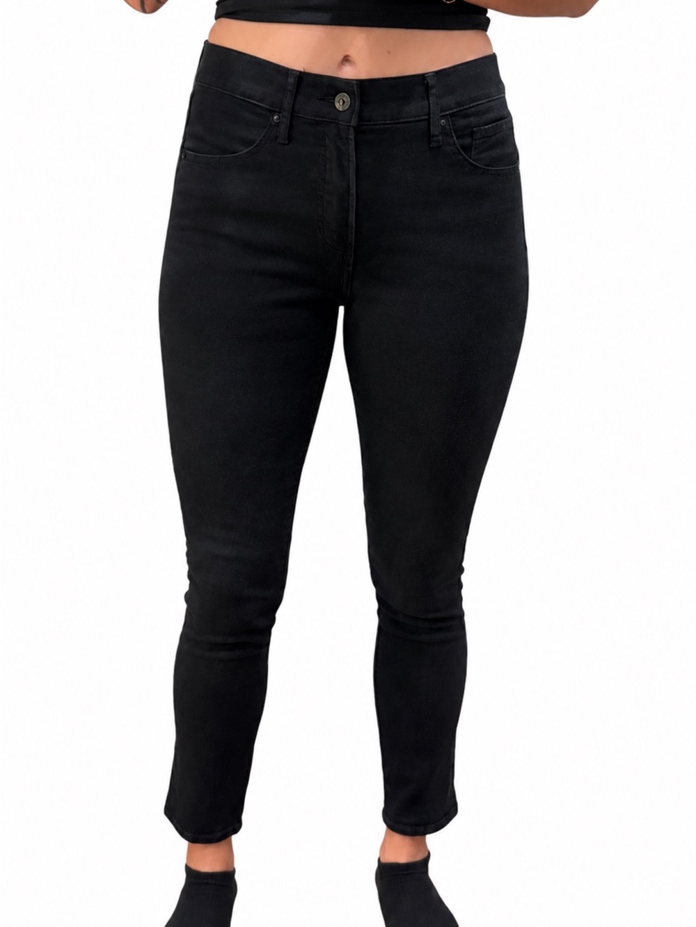 Express Skinny Mid Rise Women’s High-Waist Black Slim Jeans